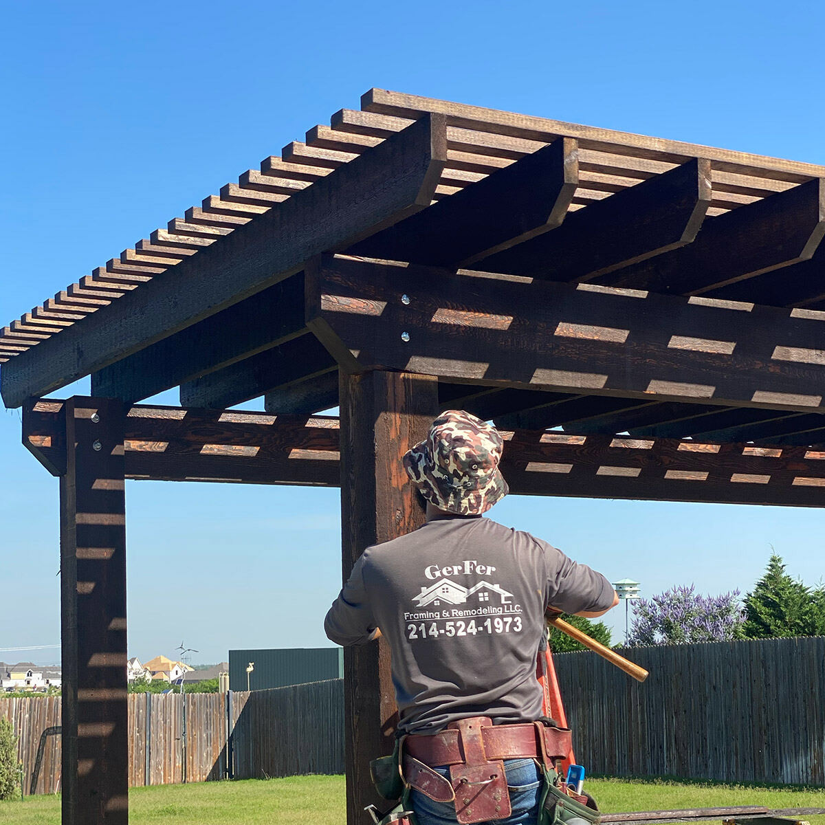 Pergola in progress
